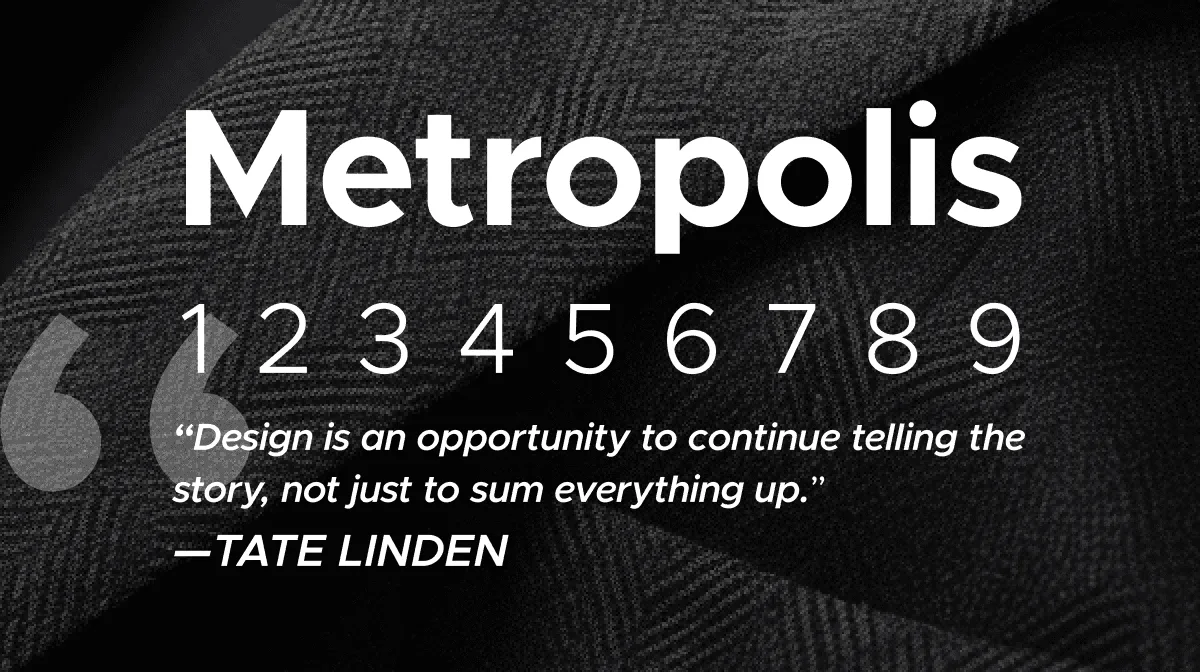 Metropolis Font