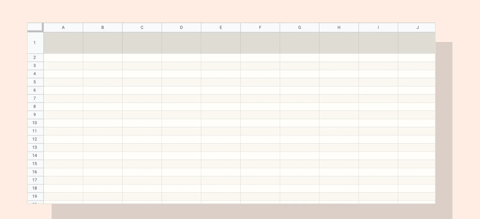 My default sheets template