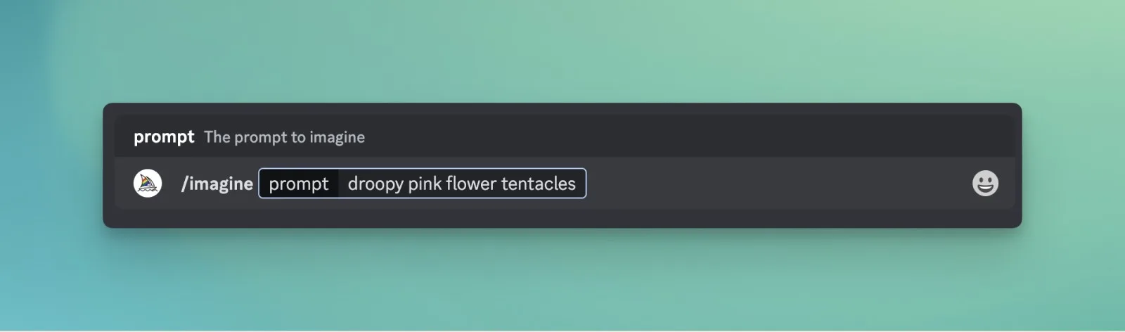 Midjourney prompt field