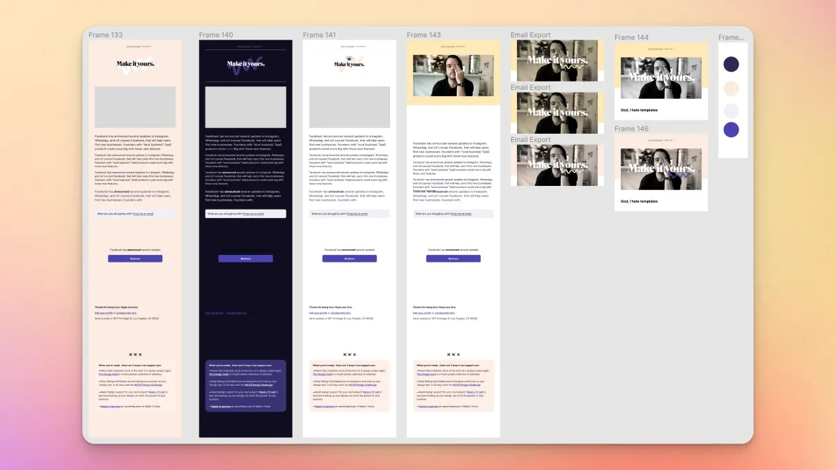 Drafting ideas for the newsletter