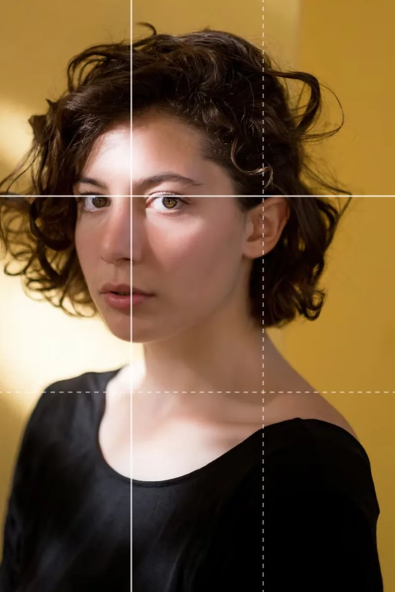 Portrait photo aligned to the top left sweet spot