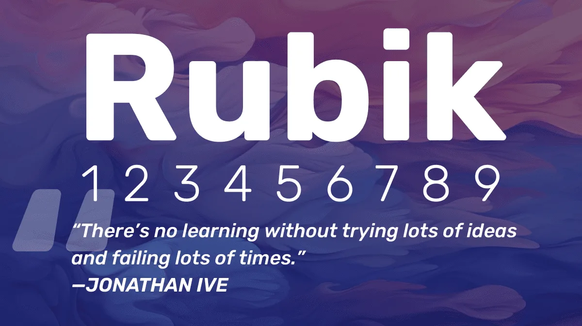 Rubik Font