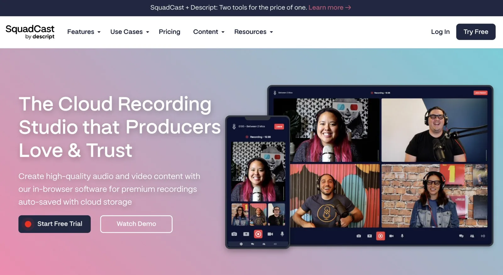 SquadCast screenshot