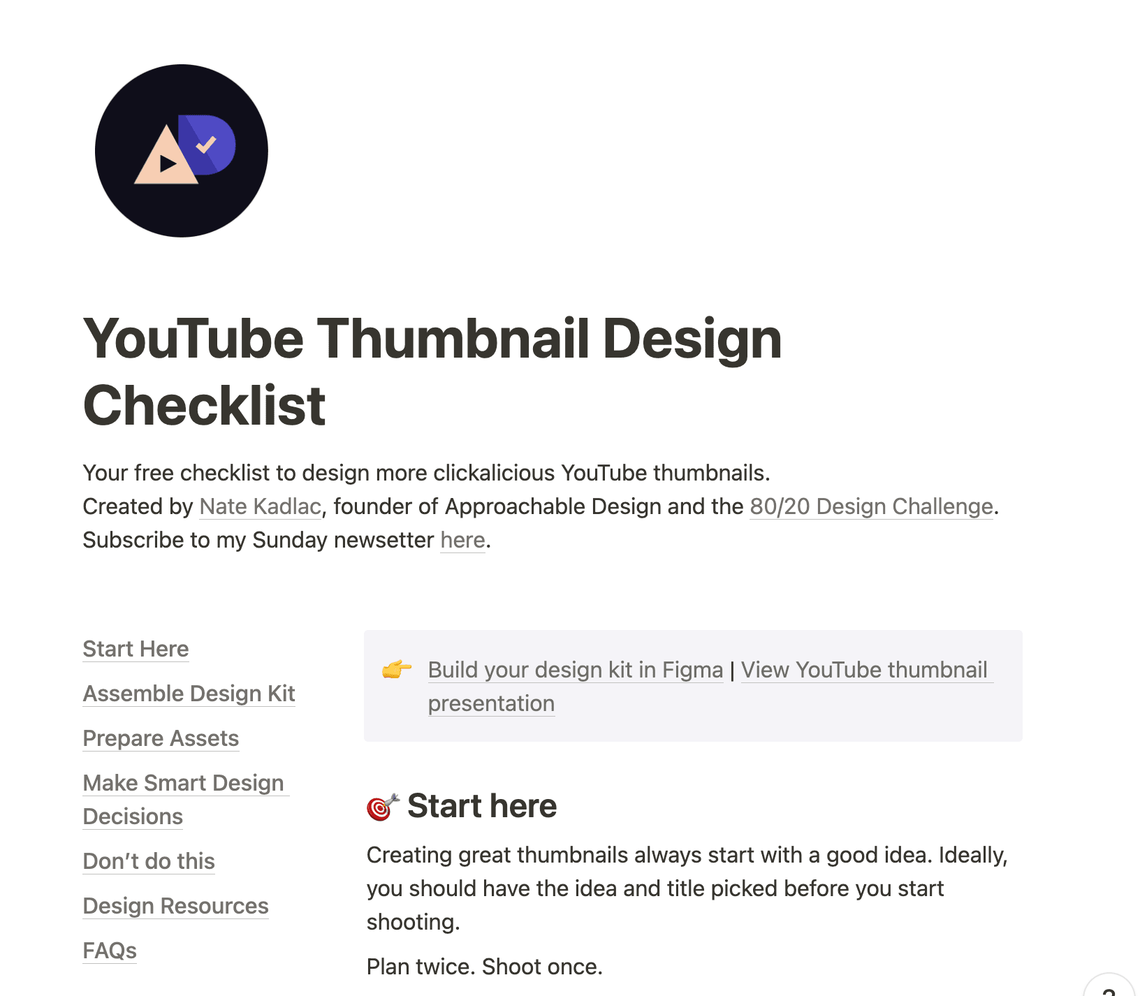 YouTube Thumbnail Design Checklist
