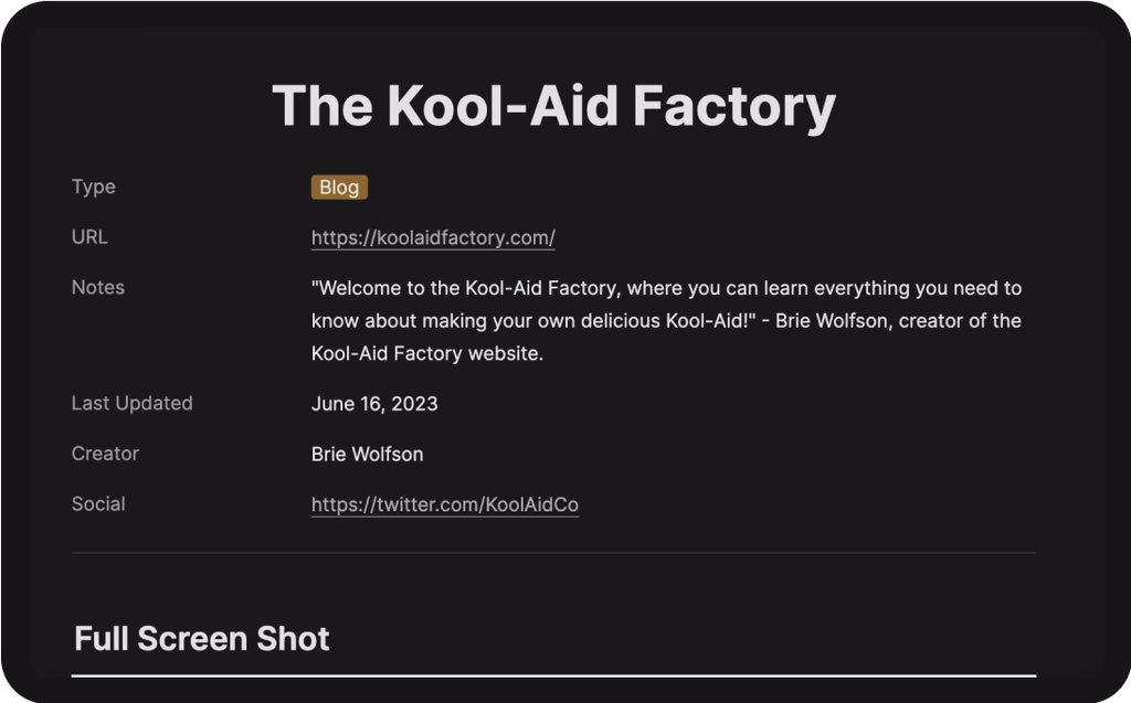 Design details metadata view
